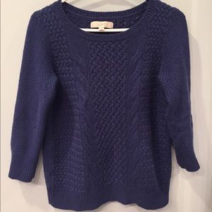 LOFT 3/4 sleeve cable sweater